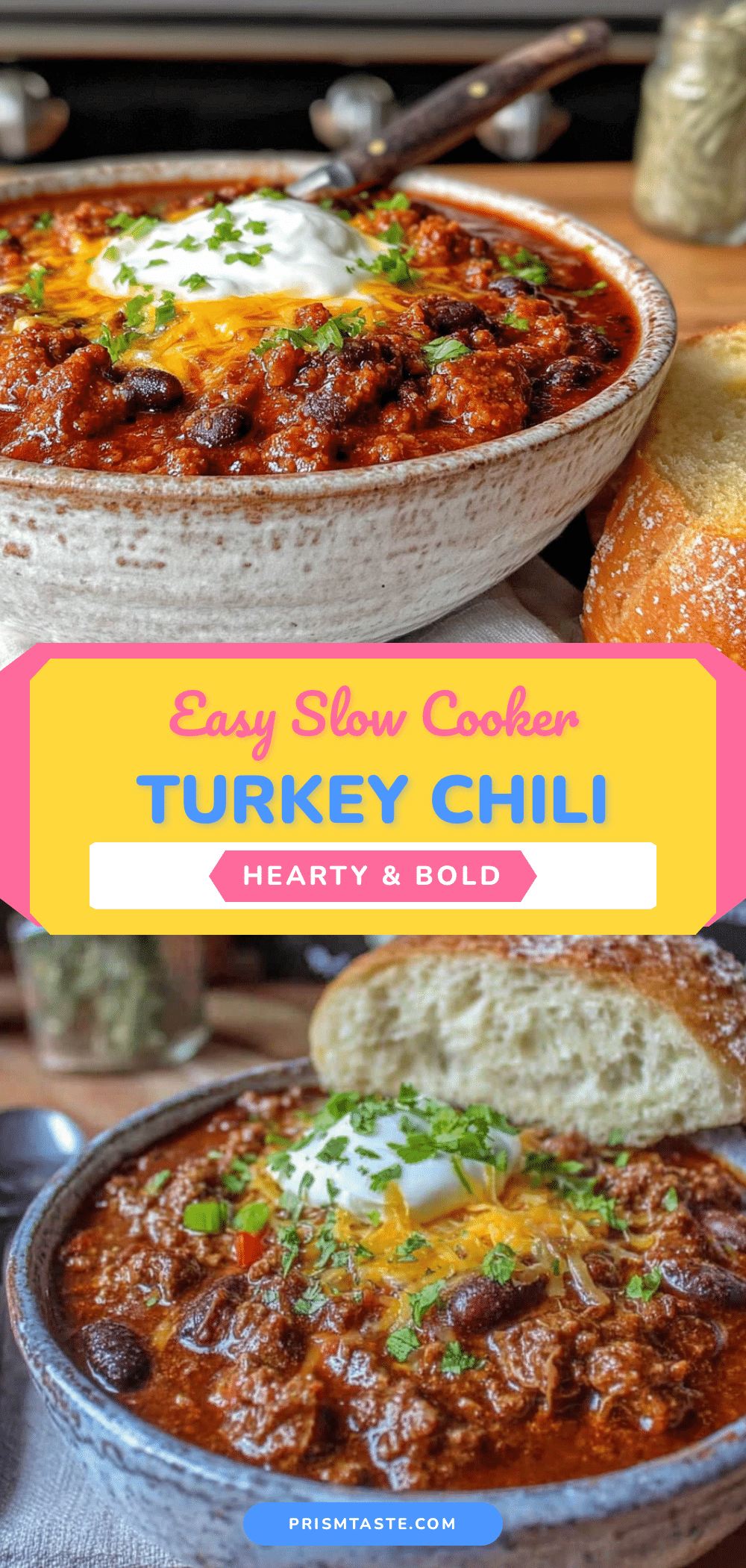 Easy Crockpot Turkey Chili with Black Beans recipe