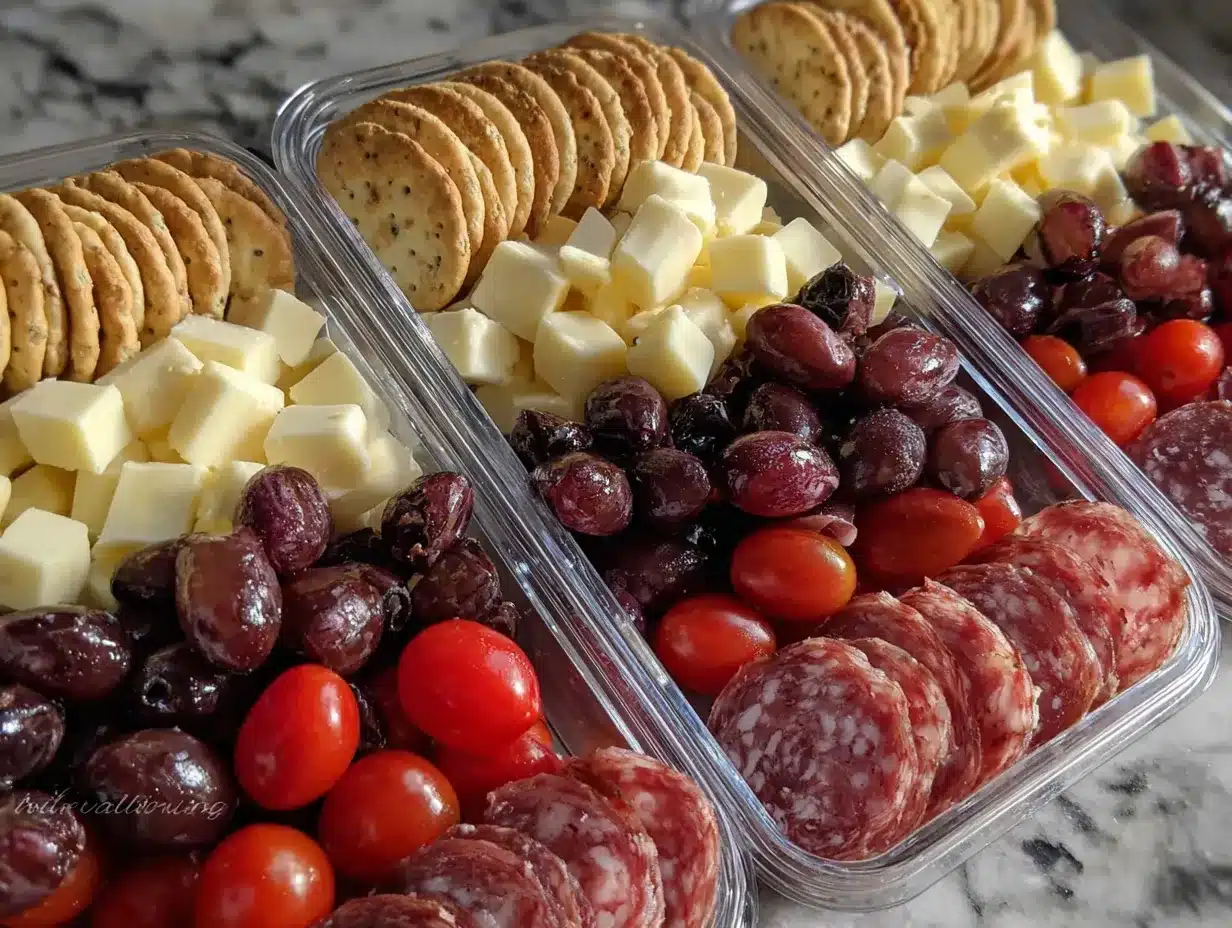 easy DIY copycat lunchable snack boxes for kids preparation steps