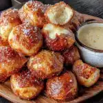 easy homemade bavarian pretzel bites with beer cheese dip - featured image