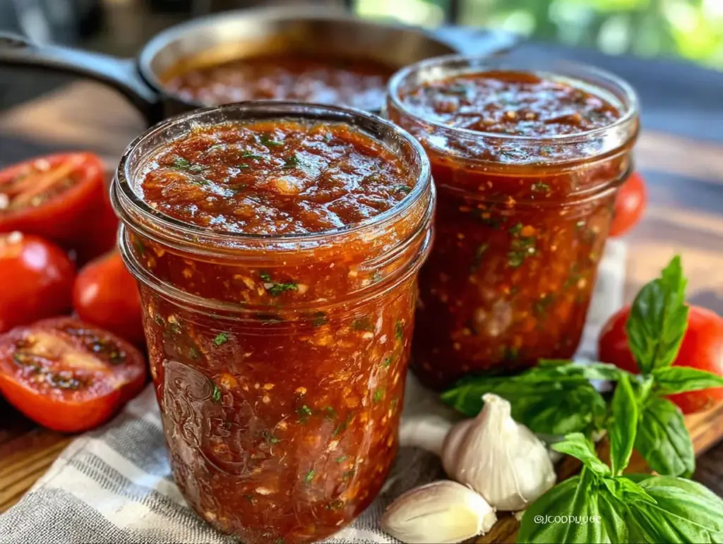 easy homemade canned tomato sauce for beginners - featured image