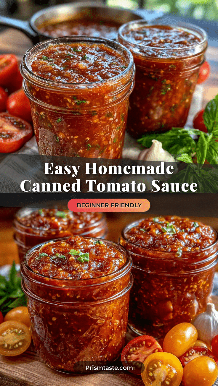 easy homemade canned tomato sauce for beginners recipe