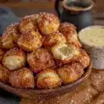 easy homemade pretzel bites with beer cheese dip - featured image