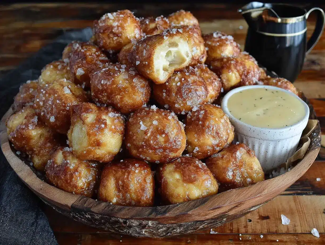 easy homemade pretzel bites with beer cheese dip preparation steps