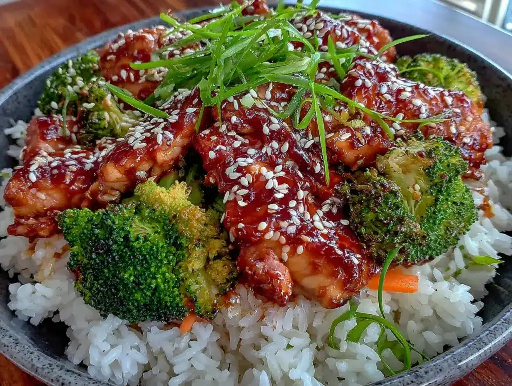easy meal-prep teriyaki chicken and rice bowls - featured image