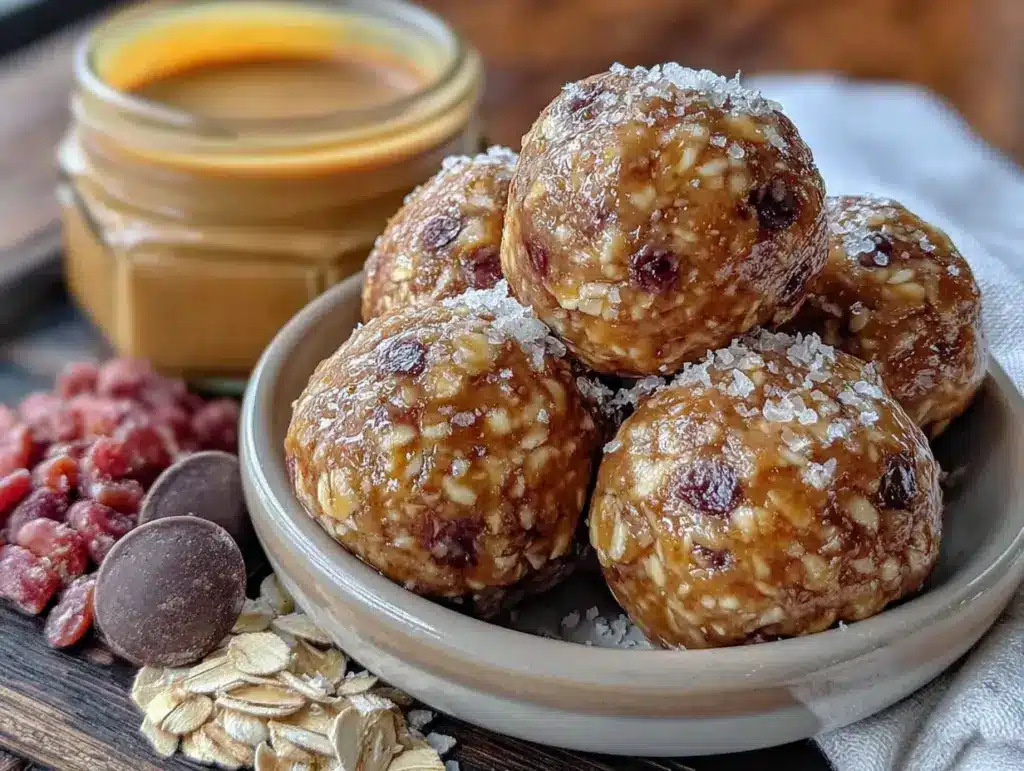 easy no-bake peanut butter protein energy balls - featured image