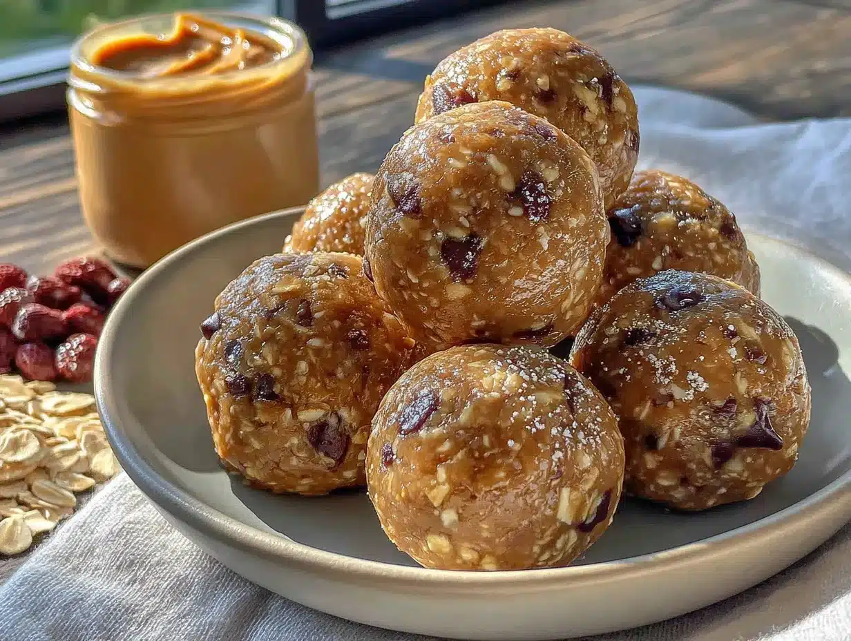 easy no-bake peanut butter protein energy balls preparation steps