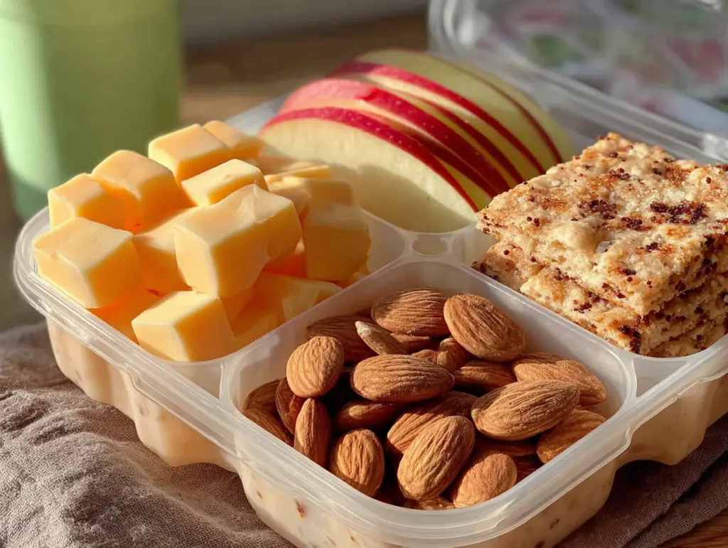 Easy No-Spill Preschool Snack Box with Apple & Cheese - featured image