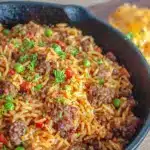 easy one-pan ground beef and rice skillet - featured image