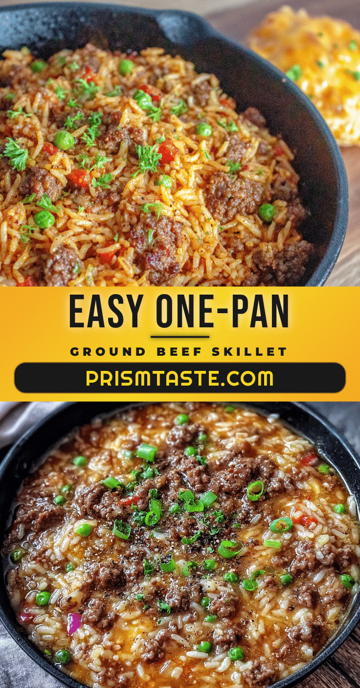 easy one-pan ground beef and rice skillet recipe