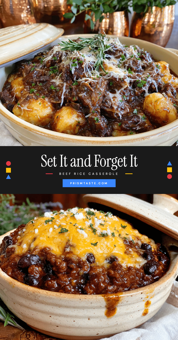 easy set it and forget it beef rice casserole recipe