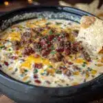 easy slow cooker queso dip - featured image