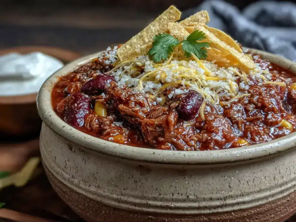 easy slow cooker taco soup - featured image