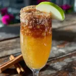 Easy Sparkling Apple Cider Mimosa Mocktail - featured image