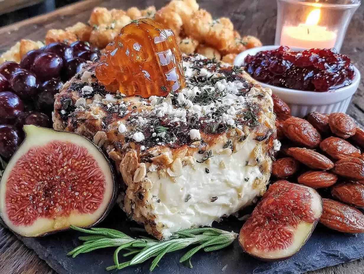 fall charcuterie board with figs and honey preparation steps