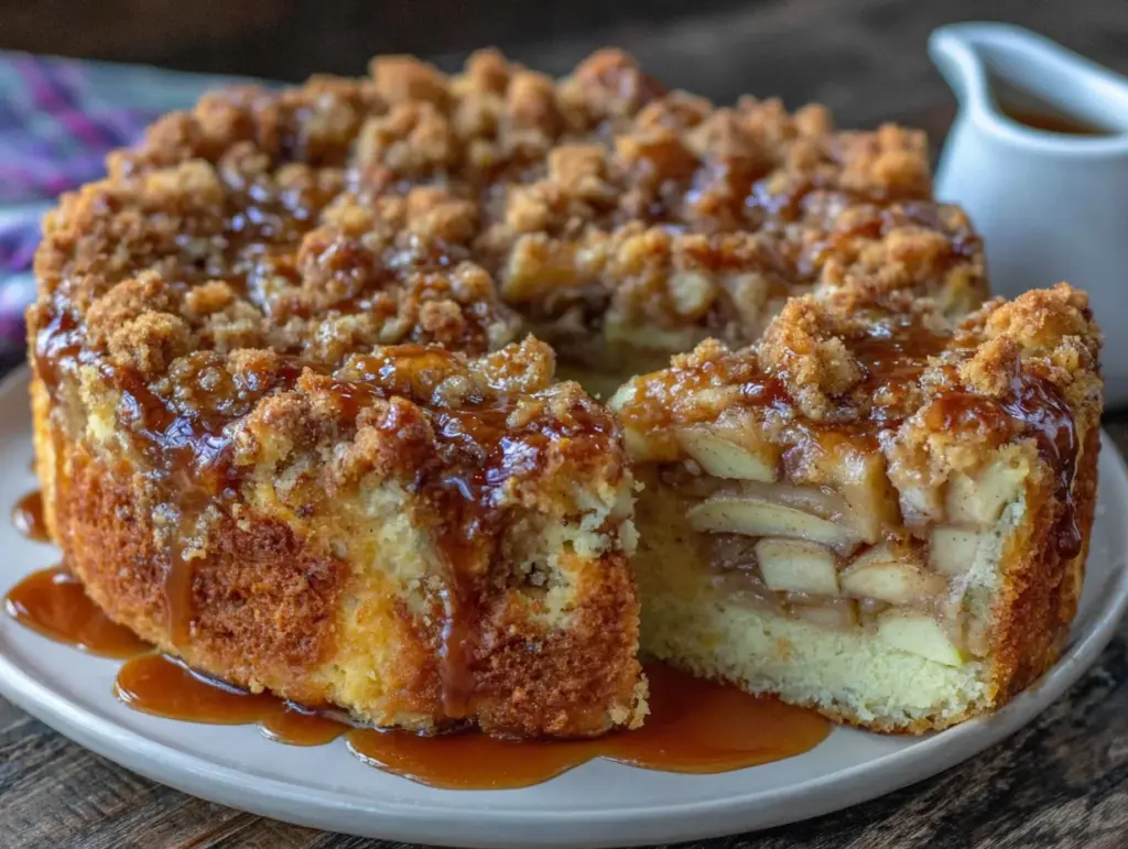 German apple streusel cake - featured image