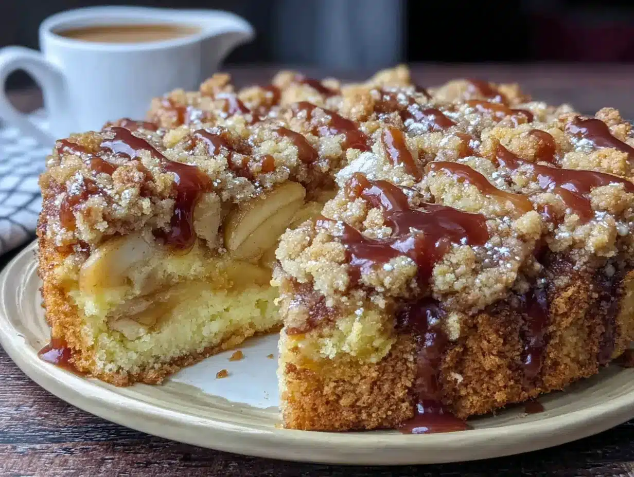 German apple streusel cake preparation steps