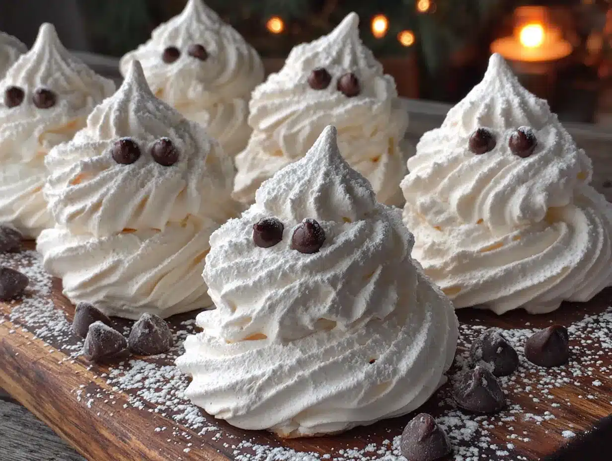 ghost meringue cookies preparation steps