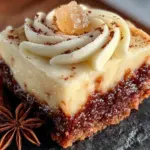 gingerbread cheesecake bars - featured image