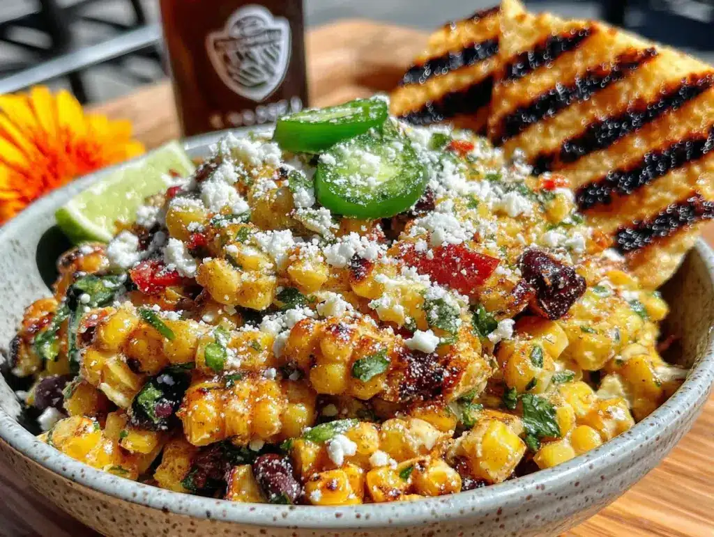 grilled corn and black bean salad - featured image