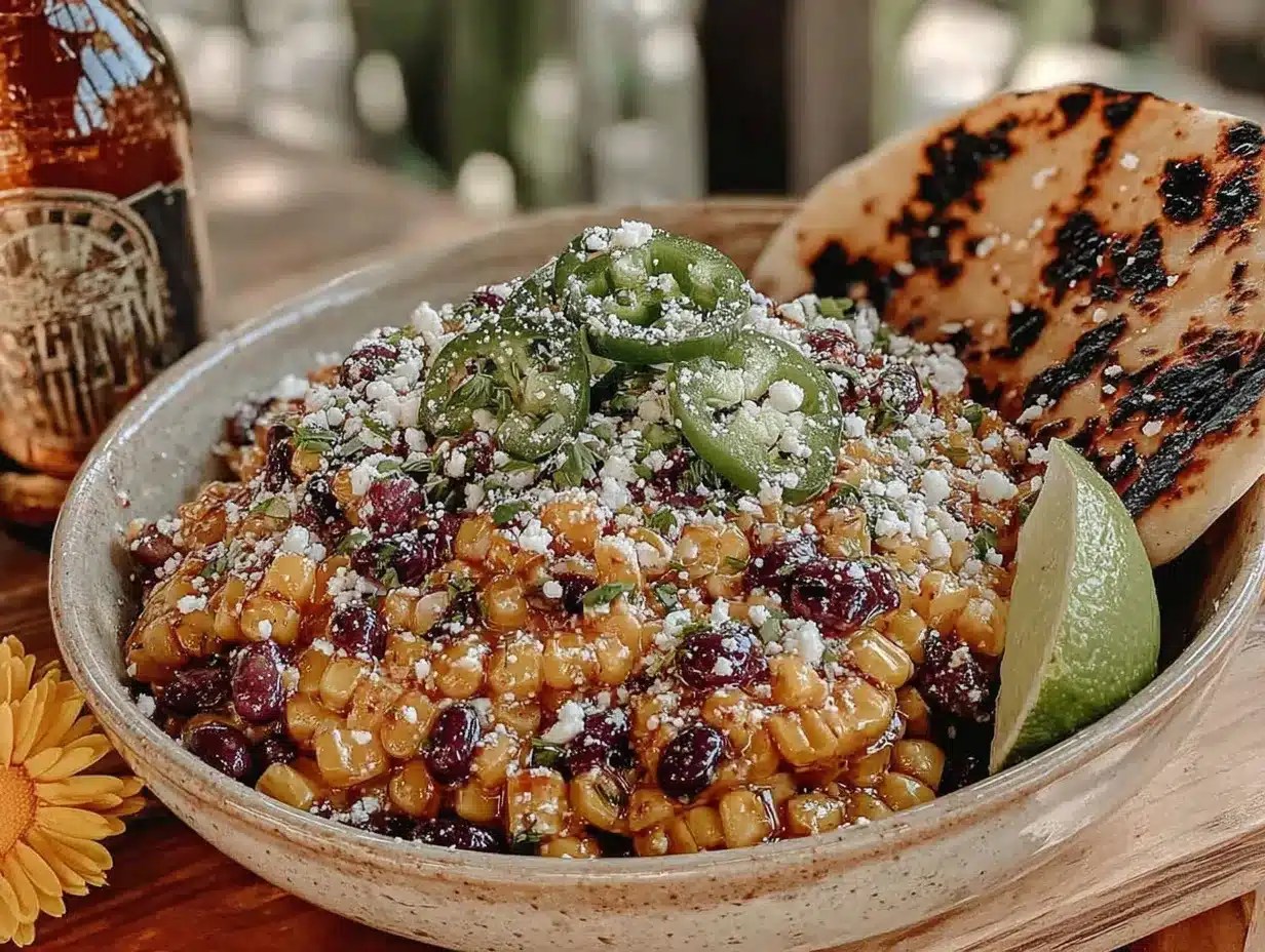 grilled corn and black bean salad preparation steps