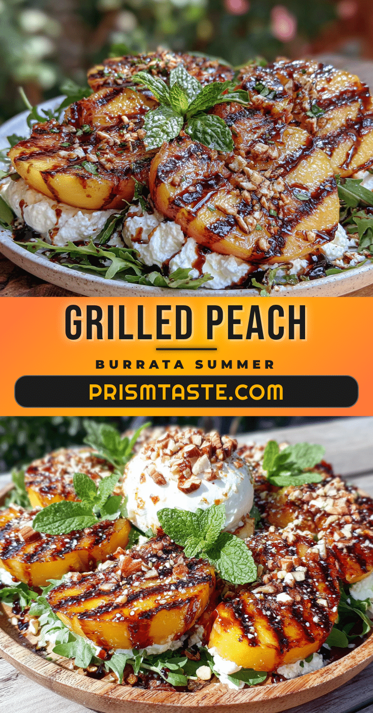 grilled peach burrata salad recipe