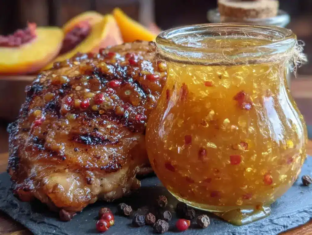 habanero peach hot sauce - featured image