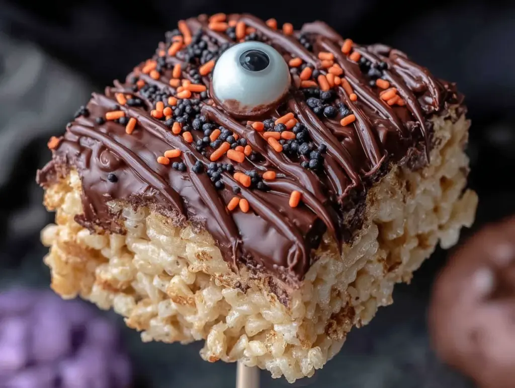 Halloween Rice Krispie Treat Pops - featured image