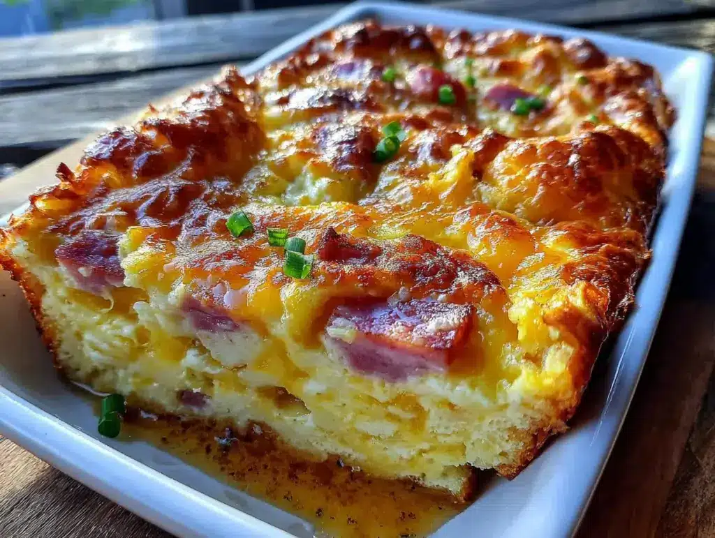 ham and egg breakfast casserole - featured image