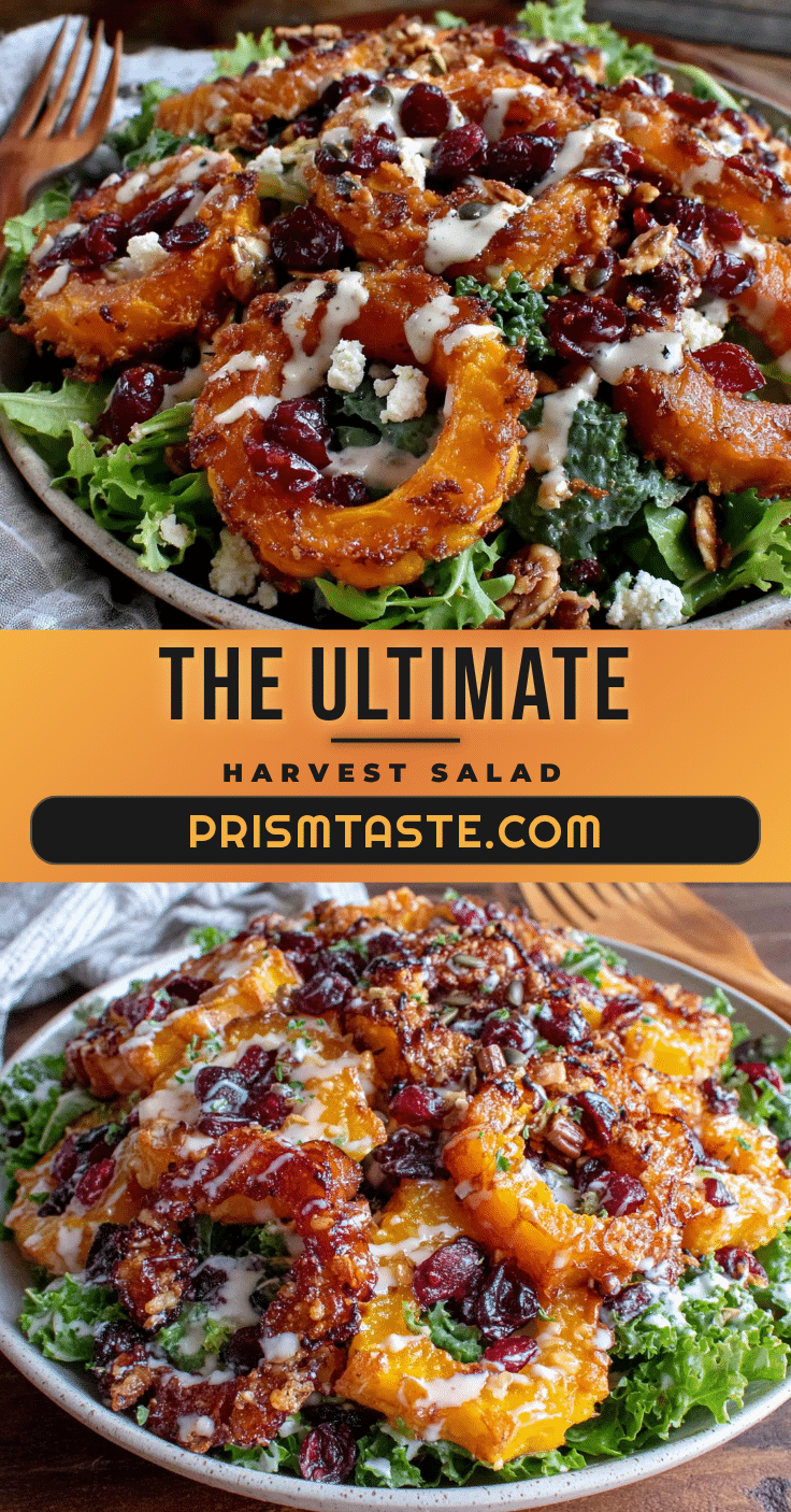 harvest salad with roasted squash and cranberries recipe