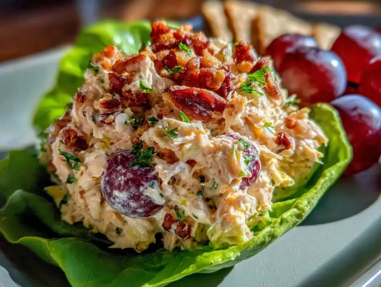 healthy no-mayo chicken salad preparation steps