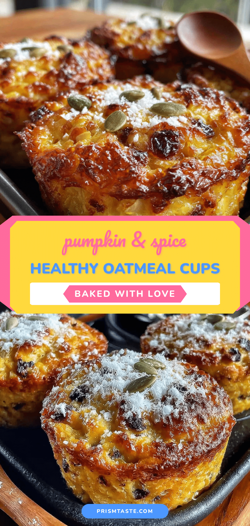 healthy pumpkin baked oatmeal cups recipe