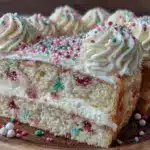 homemade birthday confetti cake - featured image