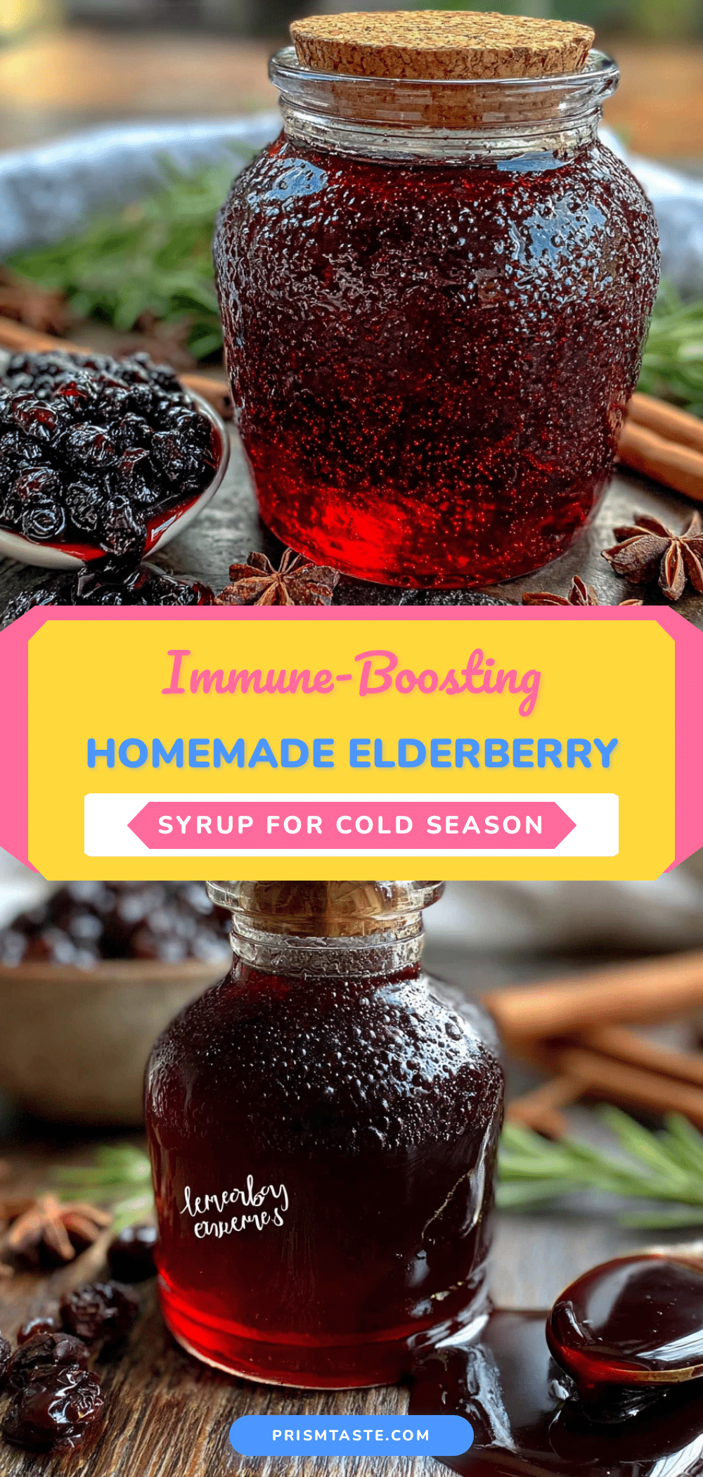 homemade elderberry syrup for immune support recipe