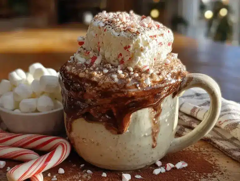 hot cocoa bar with peppermint marshmallows - featured image