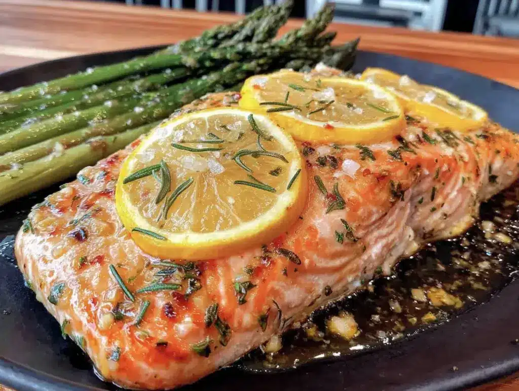 lemon herb baked salmon - featured image