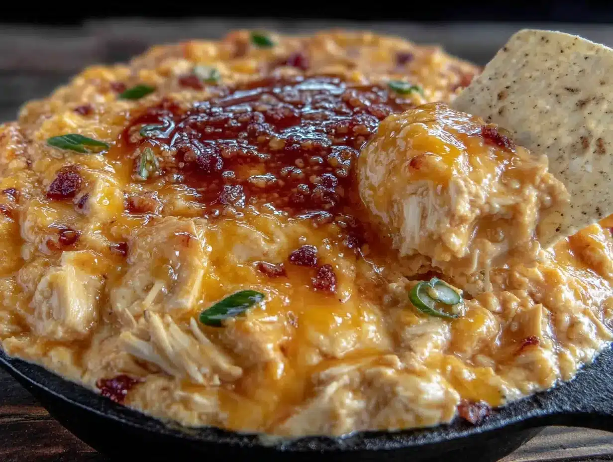 loaded buffalo chicken dip preparation steps