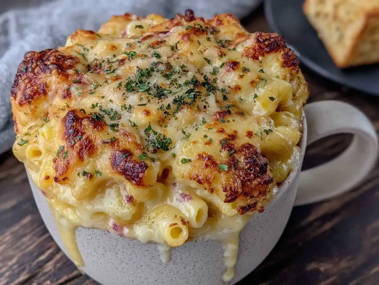 microwave mug mac and cheese preparation steps