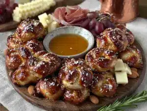 mini football charcuterie board with pretzels - featured image