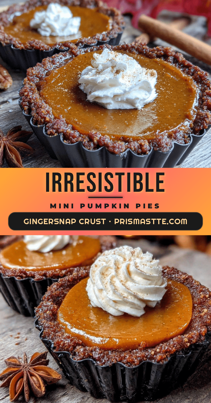 mini pumpkin pies with gingersnap crust recipe