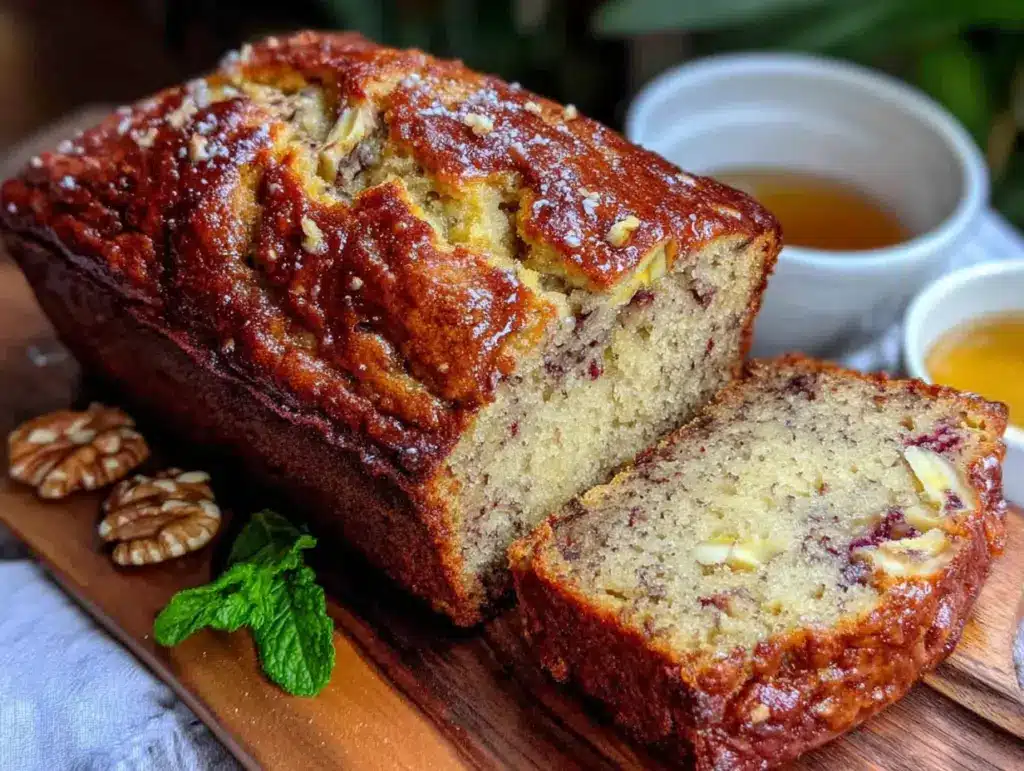 moist banana bread - featured image