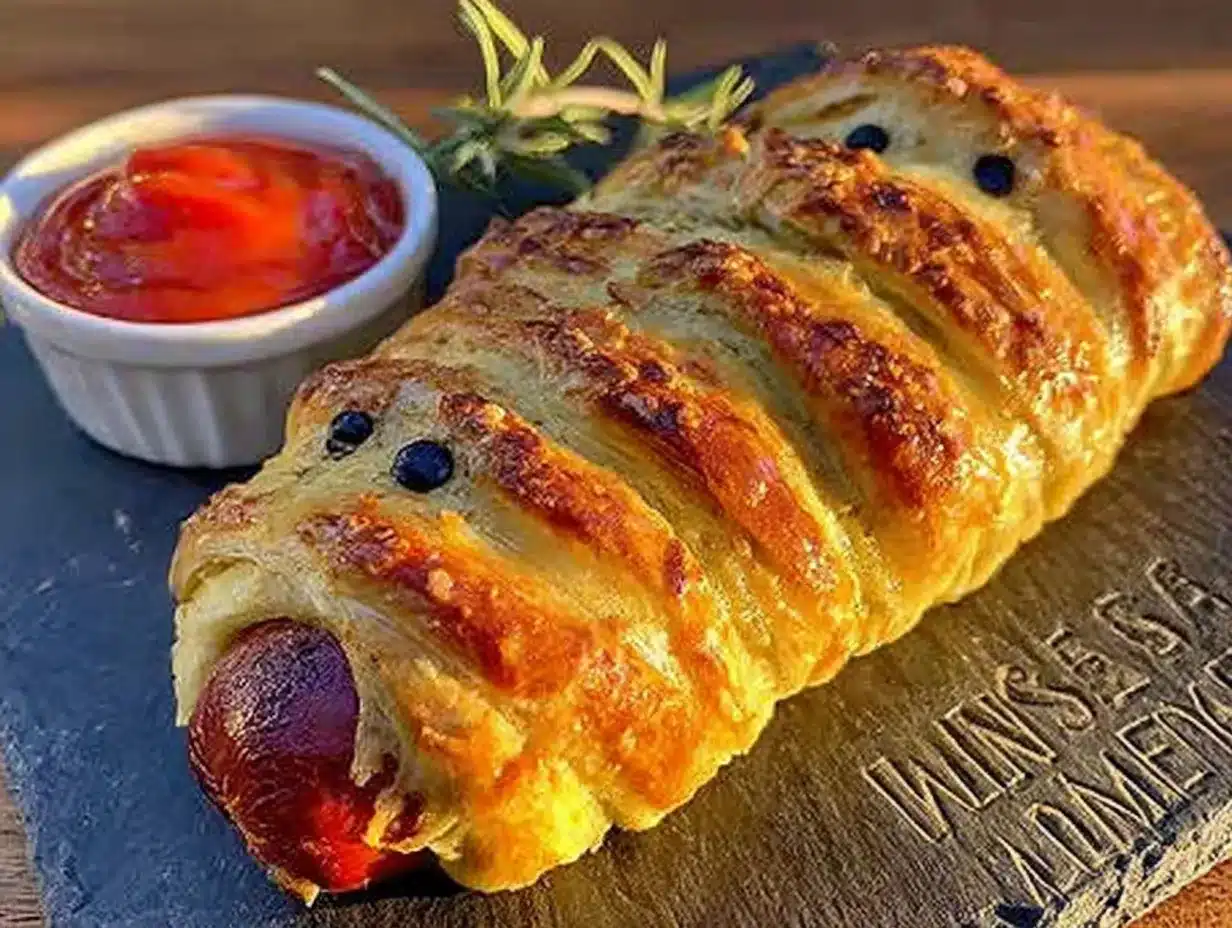 mummy hot dogs preparation steps