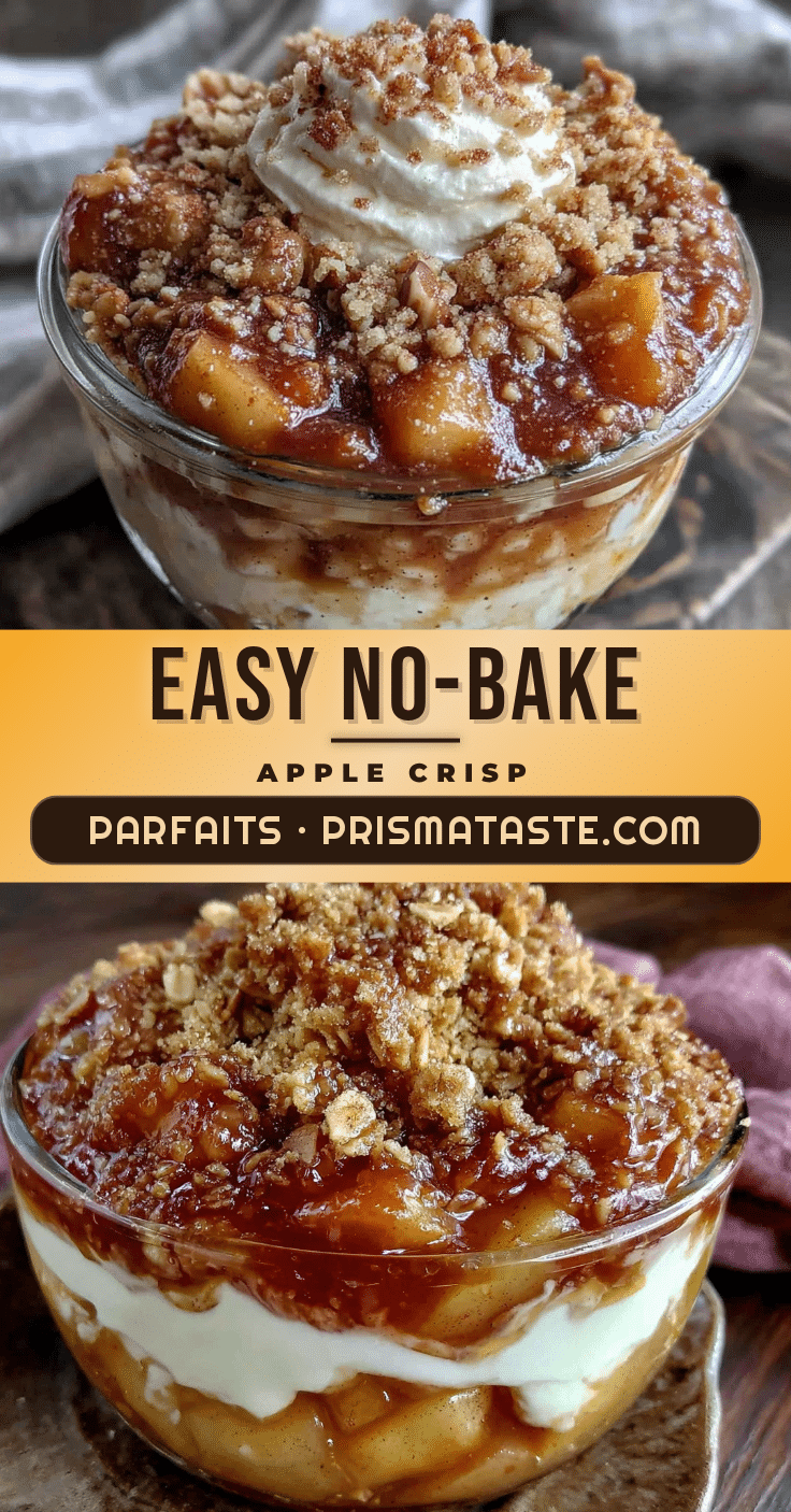 no-bake apple crisp parfaits recipe