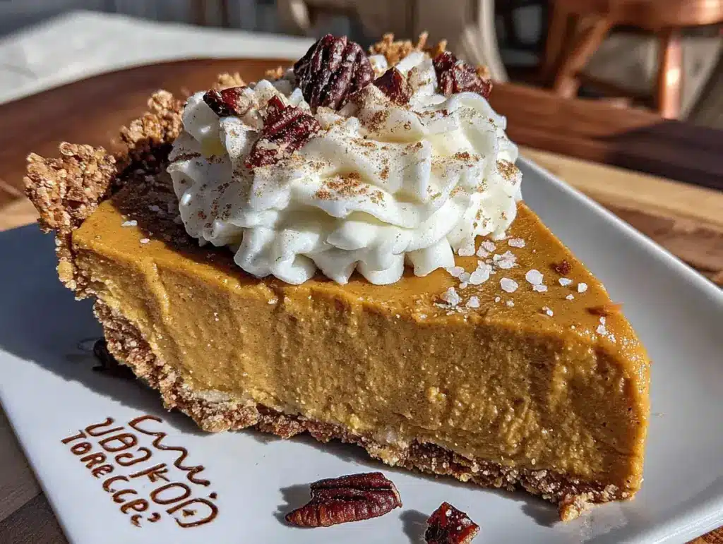 no-bake pumpkin pie with gingersnap crust - featured image