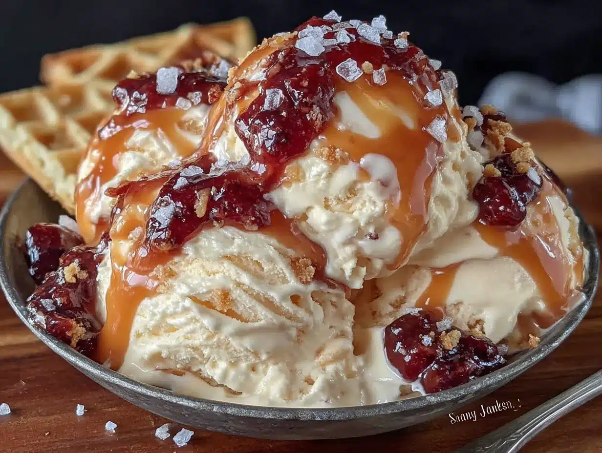 no-churn salted caramel ice cream preparation steps
