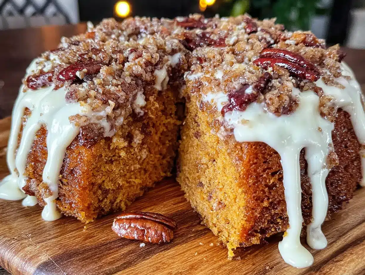 one-bowl pumpkin coffee cake preparation steps