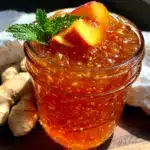 peach ginger freezer jam - featured image