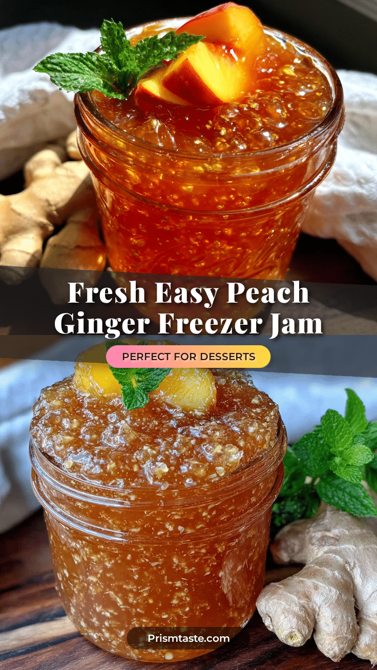 peach ginger freezer jam recipe