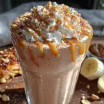 peanut butter banana protein smoothie - featured image