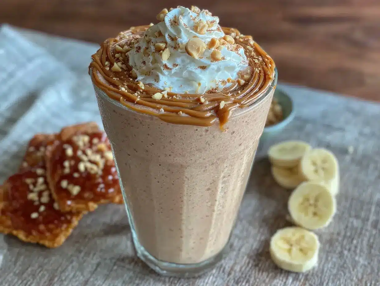 peanut butter banana protein smoothie preparation steps