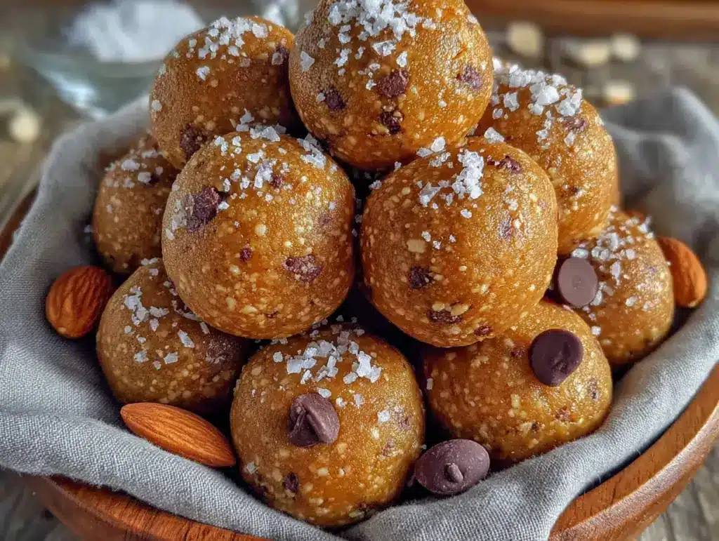 peanut butter protein balls - featured image